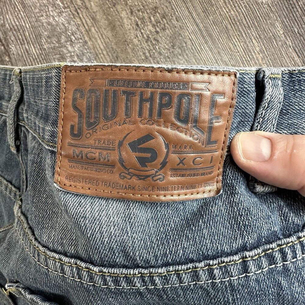 Southpole Original Collection Straight Leg Jeans Mens Size 38x32 Medium Denim - Picture 11 of 15